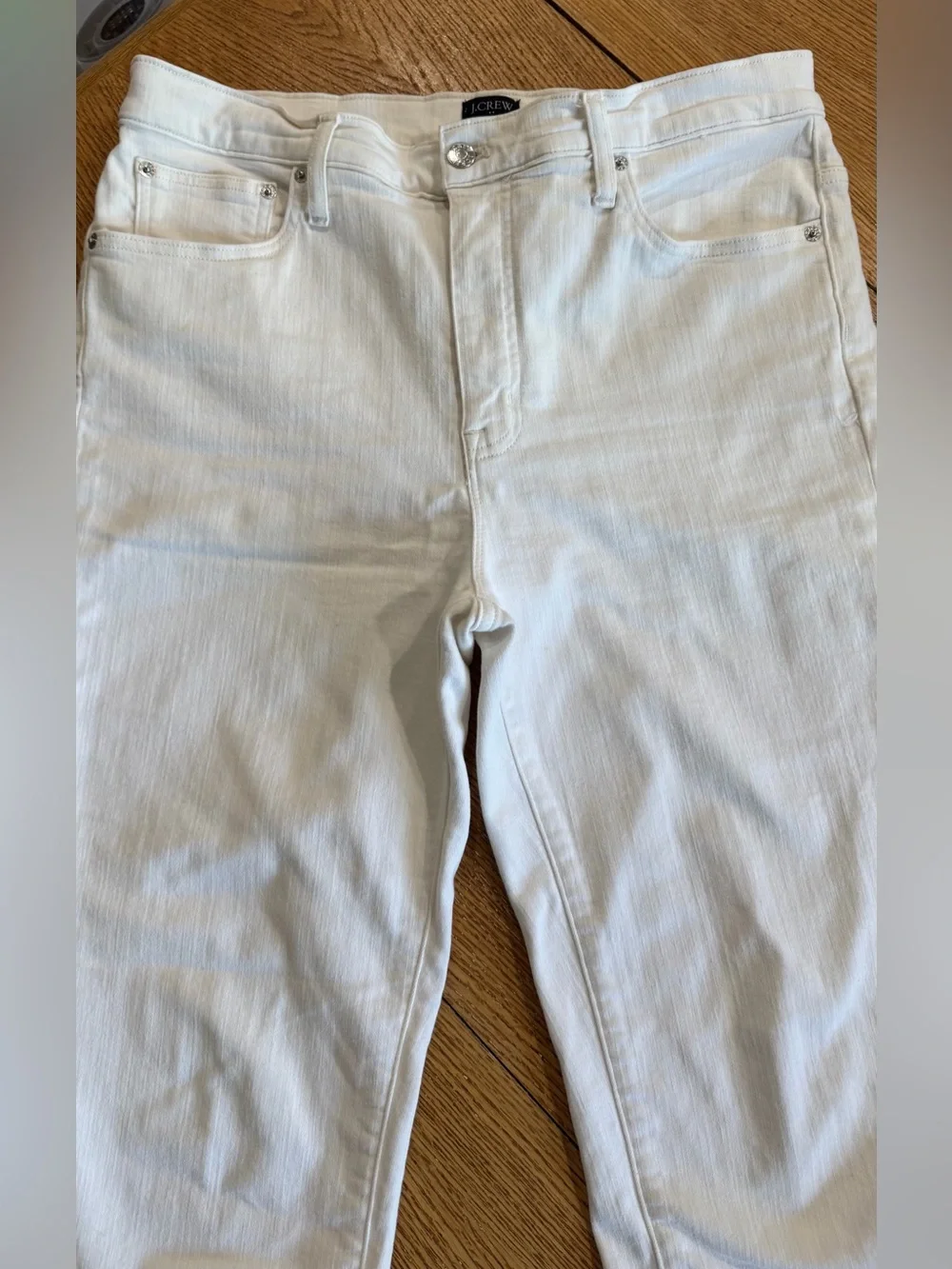 J. Crew Women's High-Rise Jeans — White